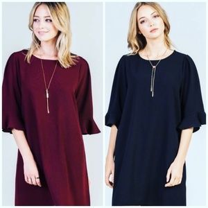 Bell Sleeve Shift Dress NWT